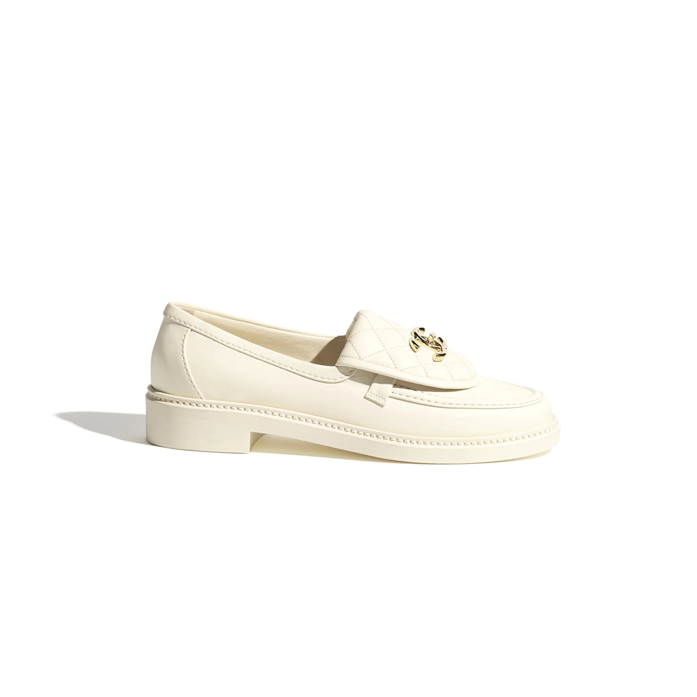 Ch**el quilted leather cc turnlock loafers